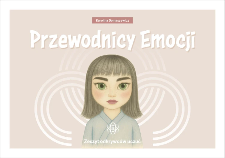 Przewodnicy Emocji HARMONIA — okładka zeszytu ćwiczeń o uczuciach dla dzieci