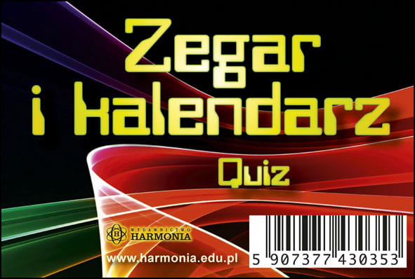 Quiz Zegar i kalendarz HARMONIA dla dzieci, karty do nauki godzin i orientacji w czasie