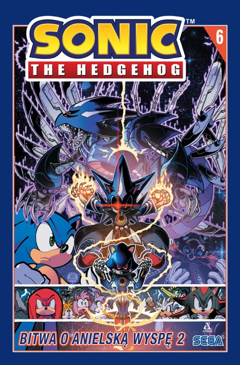 Sonic the Hedgehog: Bitwa o Anielską Wyspę 2, tom 6 Amber — okładka komiksu przygodowego.