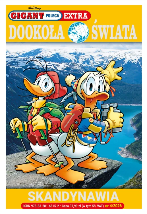 Komiks Disney Gigant Poleca Extra 4/2026 z przygodami Kaczora Donalda na skandynawskim szlaku