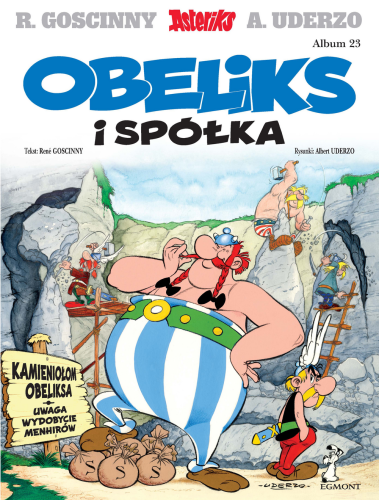 Okładka komiksu Asteriks. Obeliks i spółka, tom 23, wydanego przez Egmont Komiksy