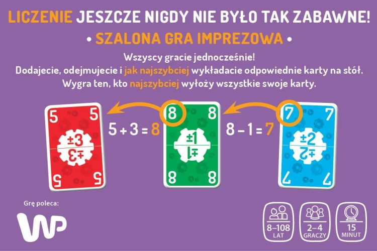 Gra liczbowa NASZA KSIĘGARNIA wspierająca naukę dodawania i odejmowania przez zabawę