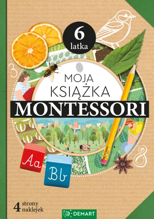 Książka Montessori dla 6-latka DEMART z zadaniami, łamigłówkami i aktywnościami edukacyjnymi