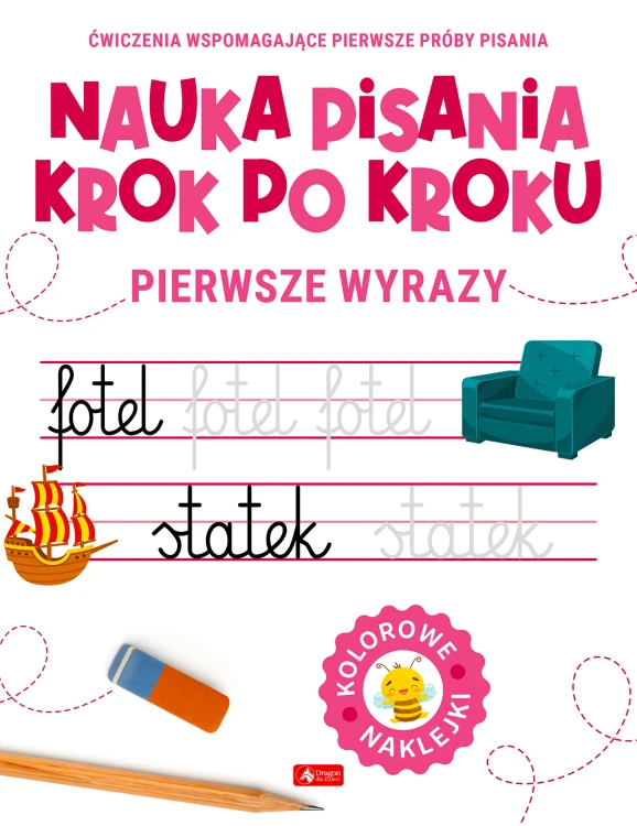 Nauka pisania krok po kroku DRAGON, zeszyt ćwiczeń grafomotorycznych dla przedszkolaków