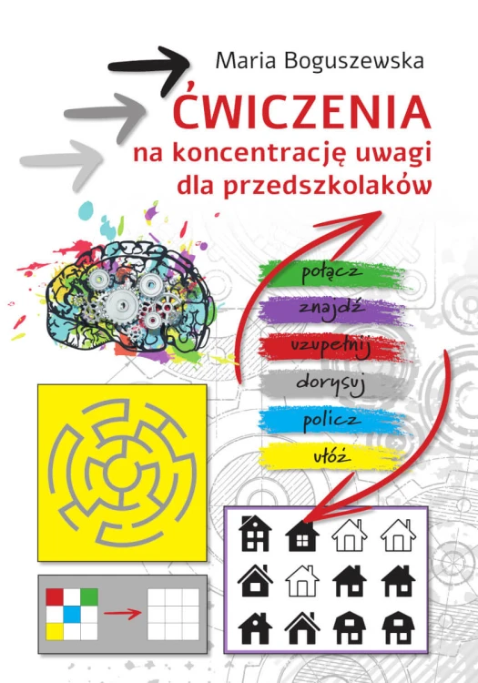 Ćwiczenia na koncentrację dla przedszkolaków SBM – książka z łamigłówkami i zagadkami wspierającymi uwagę