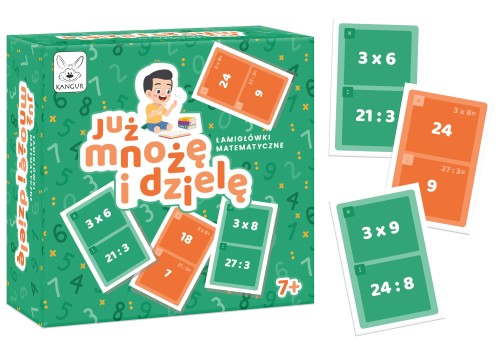 Gra edukacyjna Już mnożę i dzielę KANGUR do ćwiczenia mnożenia i dzielenia