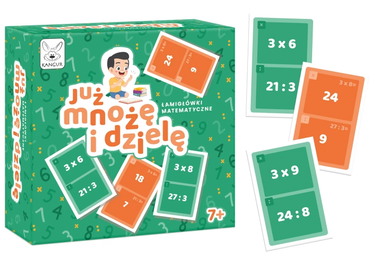 Gra edukacyjna Już mnożę i dzielę KANGUR do ćwiczenia mnożenia i dzielenia