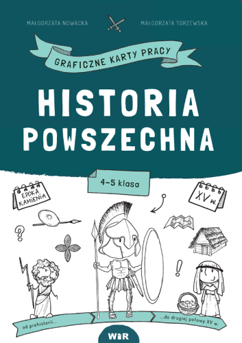 Historia powszechna – graficzne karty pracy Wir (T), okładka materiału dla klas 4–5