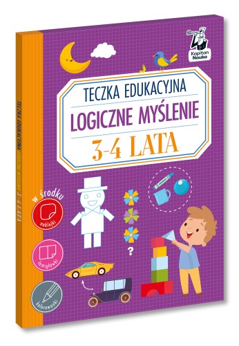 Teczka edukacyjna Kapitan Nauka z zadaniami, zagadkami i naklejkami dla przedszkolaków
