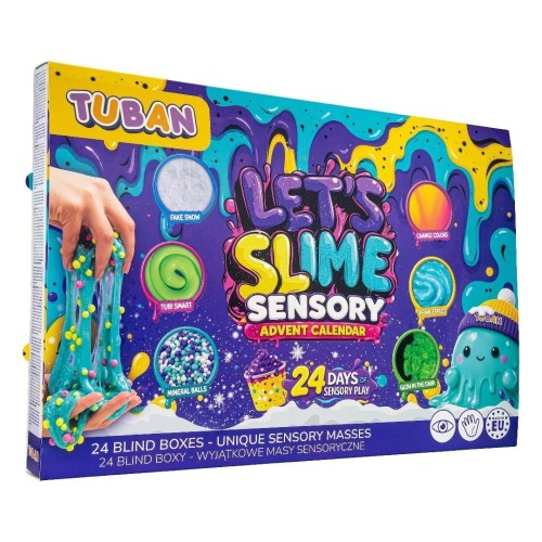 Kalendarz adwentowy sensoryczny Let's Slime TUBAN – 24 niespodzianki do kreatywnej zabawy