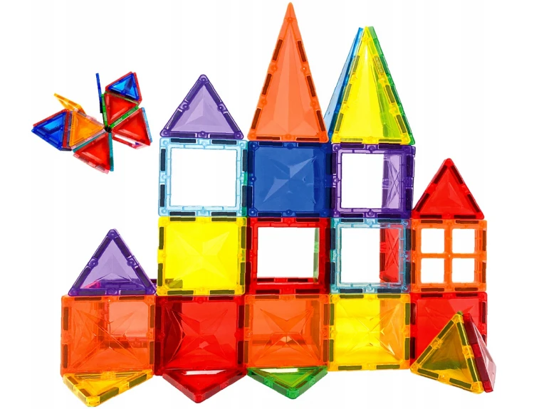 Zestaw magnetycznych klocków konstrukcyjnych Happy Kiddo Anek do kreatywnej zabawy 3D