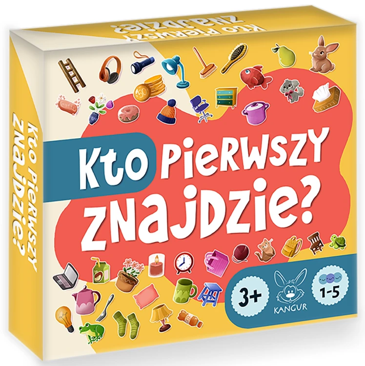 KANGUR Kto pierwszy znajdzie? gra obserwacyjna z planszą i żetonami