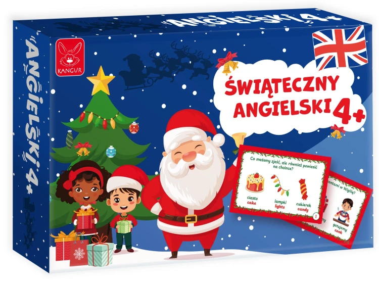 Świąteczny Angielski KANGUR — 54 ilustrowane karty do poznawania angielskich słówek