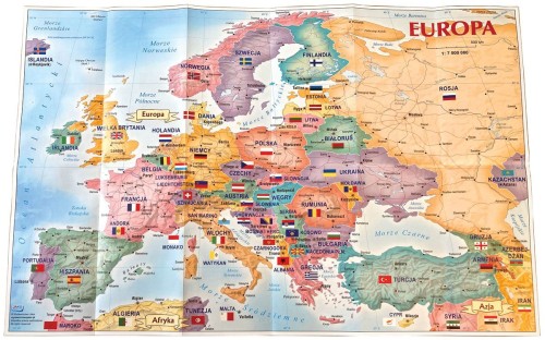 Kartoniki z flagami w grze Memory Flagi Europy JAKO do odnajdywania par