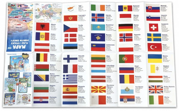 Memory Flagi Europy – elementy gry JAKO do ćwiczenia pamięci i rozpoznawania flag