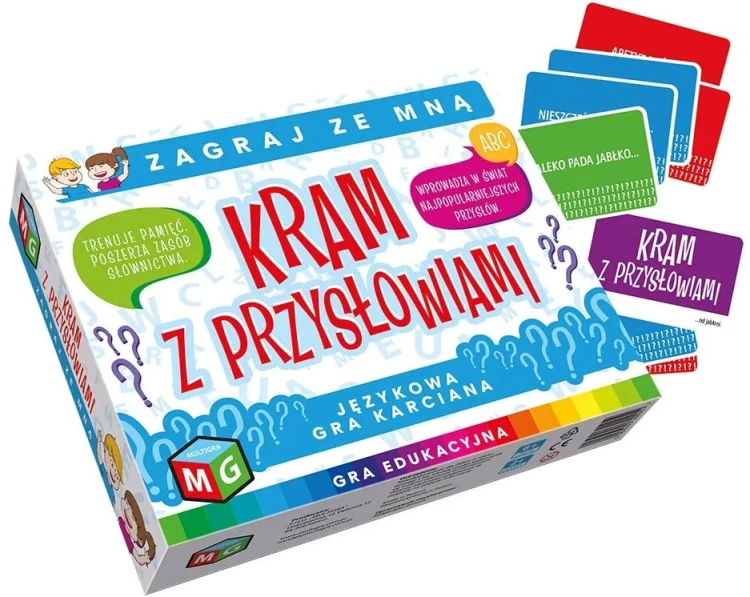Kram z Przysłowiami MULTIGRA, gra edukacyjna z kartami do nauki polskich przysłów