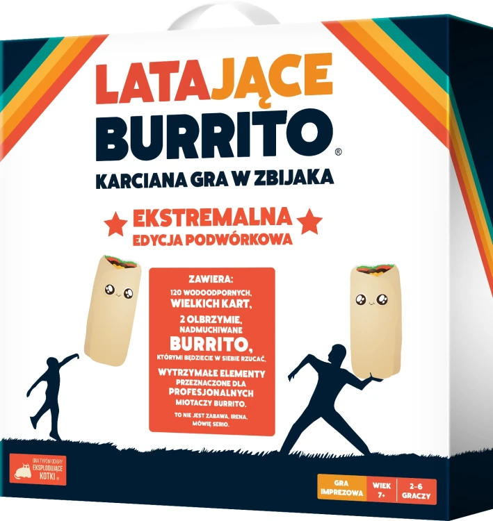 Latające Burrito REBEL, karciana gra zręcznościowa z nadmuchiwanymi burrito