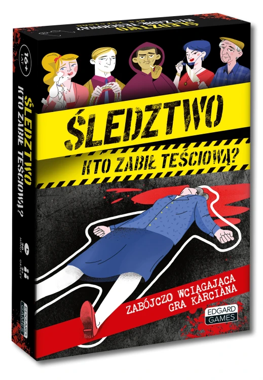 Śledztwo: Kto zabił teściową? Edgard PAP, kryminalna gra karciana dla osób 16+