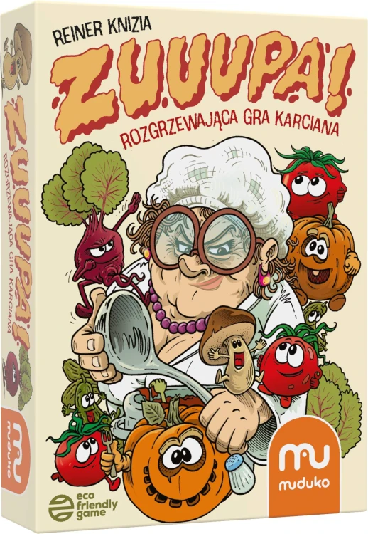Zuuupa! Muduko PAP – rodzinna gra karciana z przepisami i kartami składników.