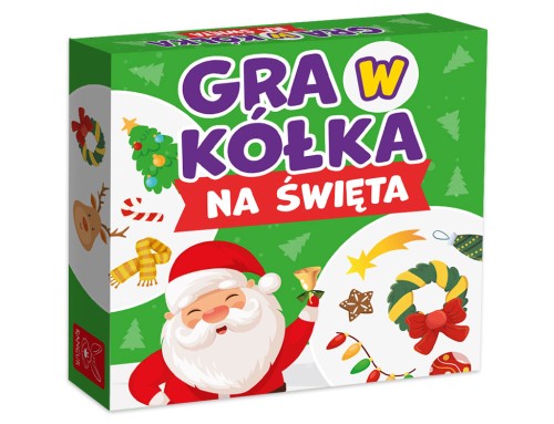 Karty świątecznej gry w Kółka na Święta KANGUR do ćwiczenia spostrzegawczości i refleksu