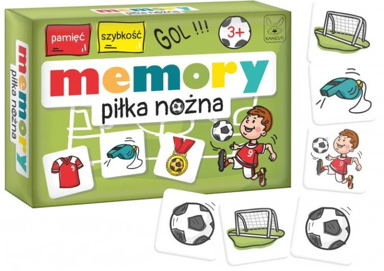 Memory Piłka Nożna KANGUR, gra pamięciowa z obrazkami o tematyce piłkarskiej