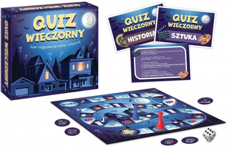 Quiz Wieczorny KANGUR – rodzinna gra planszowa z pytaniami z wiedzy ogólnej