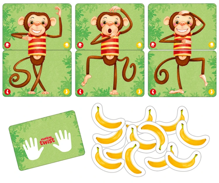 Gra Monkey Twist KUKURYKU – zabawa w równowagę i odwzorowywanie pozycji