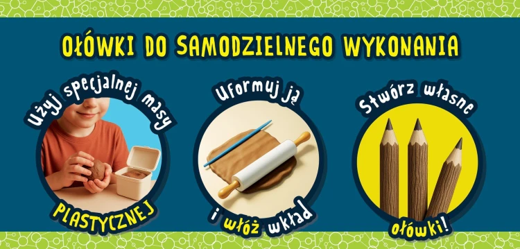 Manufaktura Ołówków Lisciani, edukacyjny zestaw o grafitowym wkładzie i oprawie ołówka