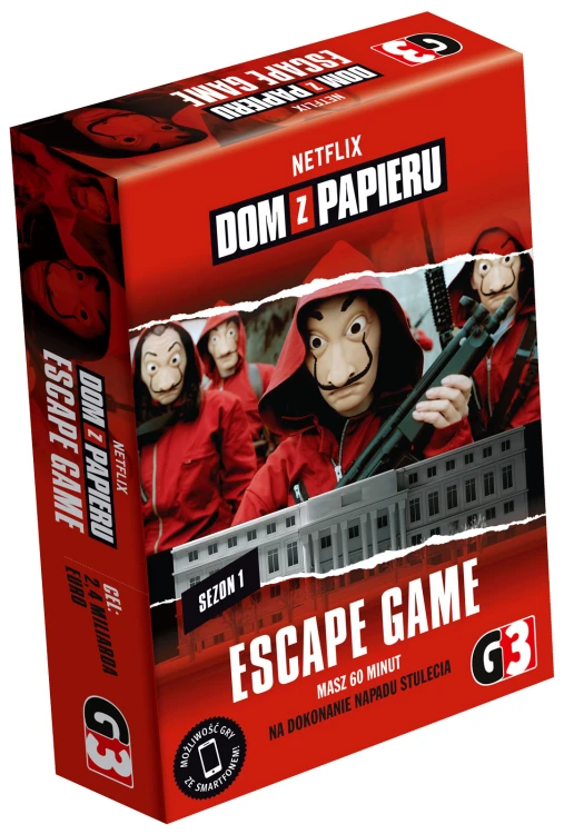 Gra karciana Escape Room Dom z papieru G3, zagadki inspirowane serialem