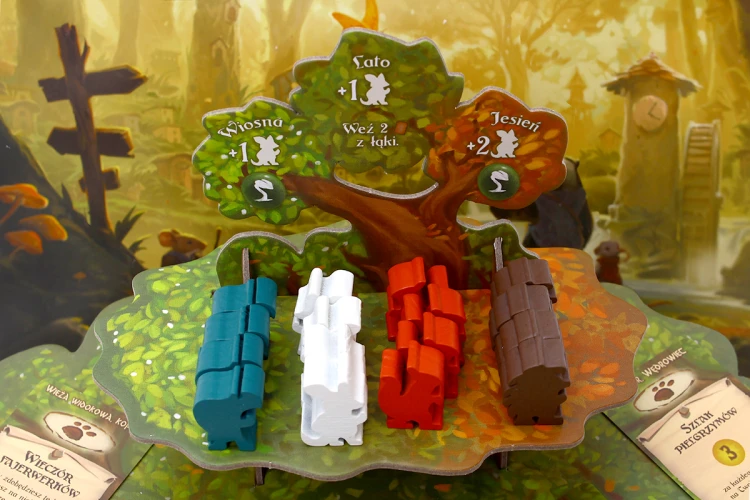 Strategiczna gra planszowa Everdell REBEL z wydarzeniami i zasobami do rozgrywki