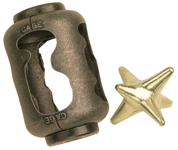 Metalowa łamigłówka Huzzle Cast Cage Hanayama o poziomie trudności 3/6