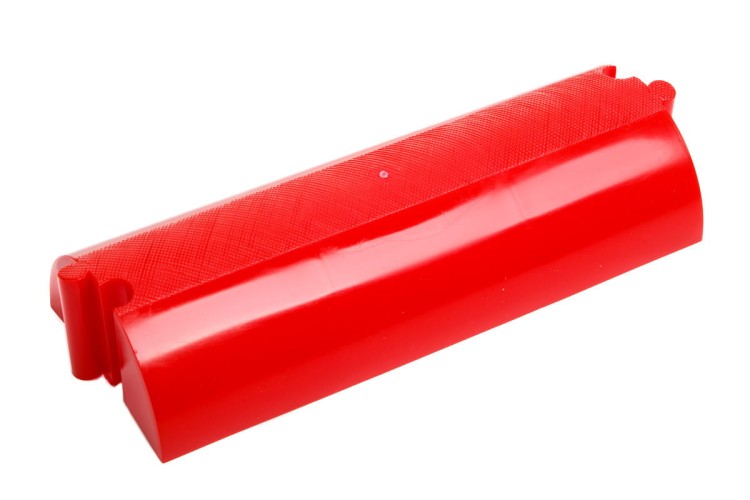 Zestaw 10 elementów rozłożonych na podłodze, pokazujący modularność toru i możliwość tworzenia krótkich odcinków o długości 29.5 cm każdy