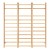 Profil boczny drabinki gimnastycznej wys. 210 cm, widoczna głębokość 15 cm i sposób montażu przy użyciu kątowników.