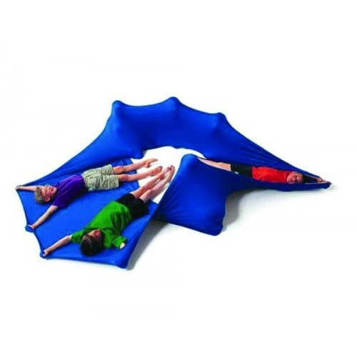 Uczestnicy w środku elastycznego kręgu azyl; zamknięta przestrzeń sprzyja obserwacji i ćwiczeniom ruchowym