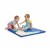 Detale materaca Tatami Żółw 140×140×5 cm — pokrycie z ekoskóry i antypoślizgowa powłoka od spodu