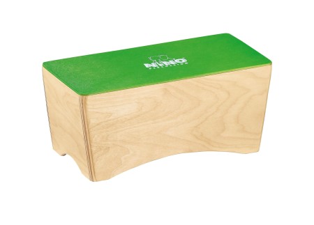 Bongo cajon NINO931GR pokazujący podział powierzchni na obszary High-Pitch i Low-Pitch dla różnorodnych tonów