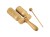 Drewniany instrument A-GO-GO o wymiarach 26 cm długości i 10,5 cm szerokości wykonany z kauczukowego drewna naturalnego
