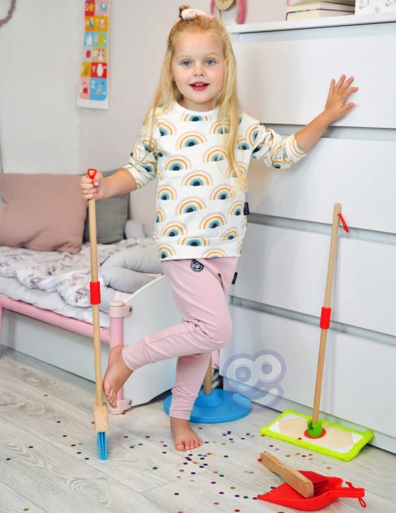 Elementy zestawu do sprzątania TOOKY TOY 6 części z wygodnym stojakiem