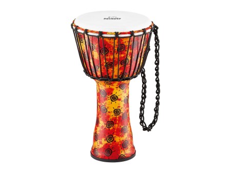 Zbliżenie na djembe 10 cali NINO-PDJ1-M-F z syntetycznym korpusem i naciągiem, widok detali