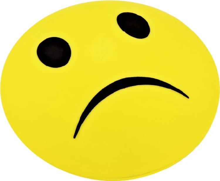 Shaker Happy Face medium jasnożółty z wesołą grafiką twarzy do muzyki studyjnej