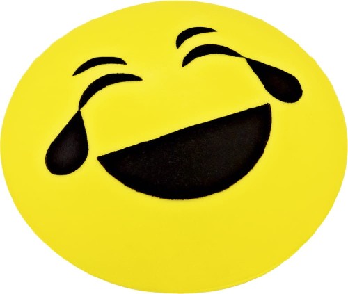 Shaker Happy Face FACE-L o jasnożółtym kolorze z wesołą grafiką twarzy, widok z przodu