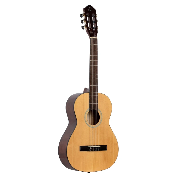 Ortega Student Series 3/4 klasyczna gitara naturalna widok z przodu i boku