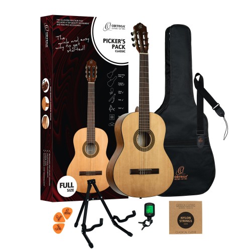 Pakiet picker Guitar Ortega Gitara klasyczna 4/4 w zestawie