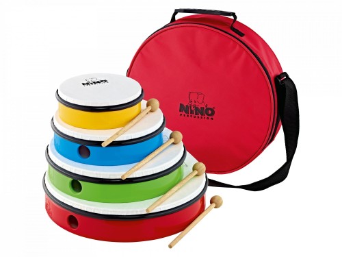 NINO Hand Drum Set 6", 8", 10", 12" – zestaw bębnów ręcznych dla dzieci
