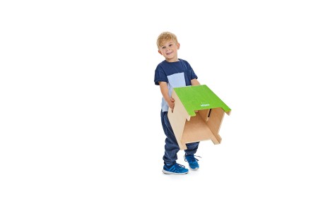 Cajon NINO990GR ułożony w stos z innymi cajonami, zabezpieczony piankową wyściółką