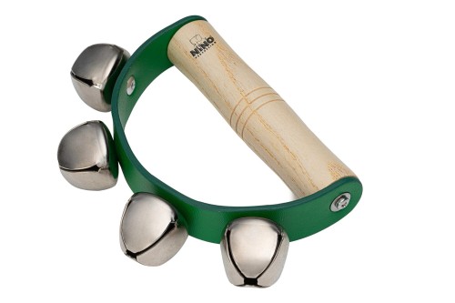 Instrument muzyczny dzwonki sań z czterema stalowymi dzwonkami i drewnianym ergonomicznym uchwytem