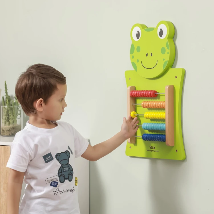 Edukacyjna tablica manipulacyjna Żabka VIGA — pomoc Montessori do nauki liczenia i motoryki