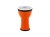 Widok z boku na mini djembe 6 cali z tworzywa sztucznego w kolorze mandarynka