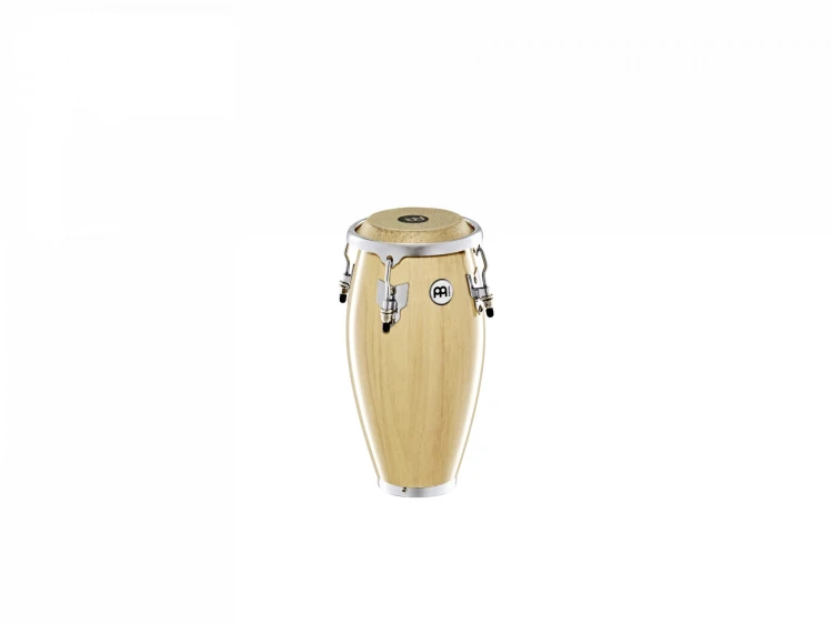 Mini congas z naturalnego dębu Siam o wymiarach 4 1/2" szerokości i 11" wysokości z membraną ze skóry bawołu i chromowanym osprzętem