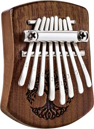 Instrument kalimba 8-tonowa Meinl Sonic Energy na jasnym tle pokazujący całą powierzchnię nut
